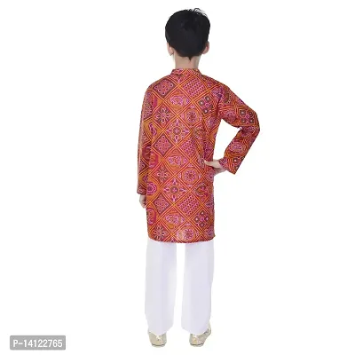 JABAMA? Cotton Printed Kurta Pyjama for Boys (Pink)-thumb2