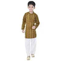 JABAMA? Cotton Printed Kurta Pyjama for Boys (Green, 6-7 Years, KPB8B-22)-thumb3