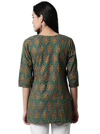 JABAMA Women Cotton Printed Round Neck Kurti-thumb1