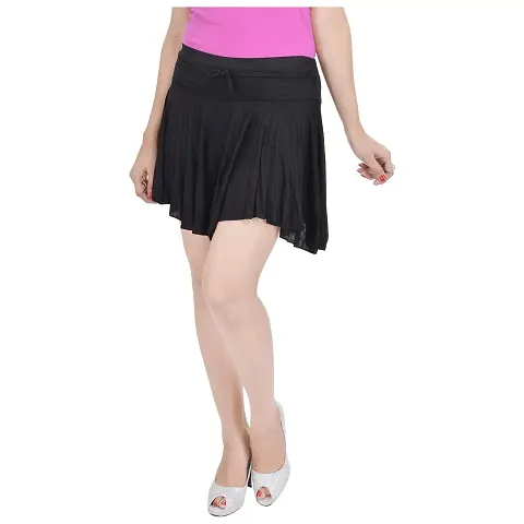 JABAMA Women's Cotton Lycra Mini Skirt