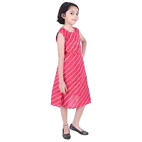 JABAMA Jaipuri Printed?Girl's A-Line Cotton Midi Dress-thumb3