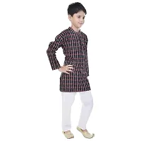 JABAMA? Cotton Printed Kurta Pyjama for Boys (Black)-thumb2