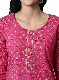 JABAMA Women Cotton Printed Round Neck Kurti-thumb4