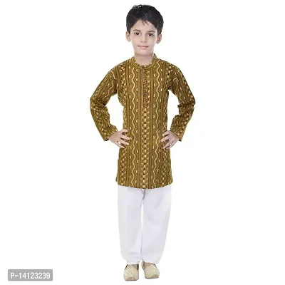 JABAMA Ethnic Wear Cotton Kurta  Pyjama Set for kids and Boys-thumb0