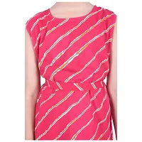 JABAMA Jaipuri Printed?Girl's A-Line Cotton Midi Dress-thumb4