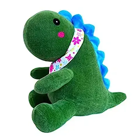 Stylish Fancy Premium Quality Cute Sitting Dinosaur Stuffed Soft Animal Toys For Kids, 25 Cm (Green)