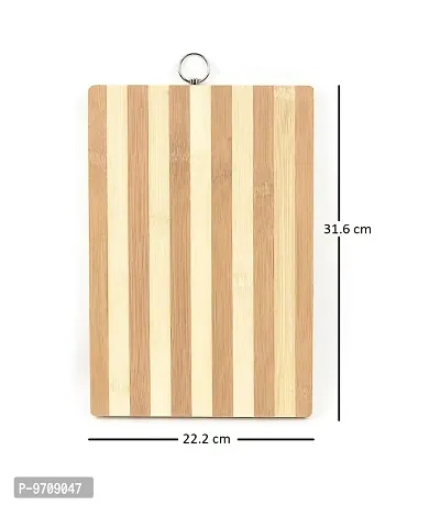 Premium  Bamboo Chopping Board/Cutting Board With Stainless Steel Vegetable Knife And Clever Cutter, Combo Of 3-thumb4