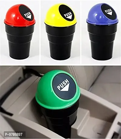 Premium Mini Car Trash Bin Can Holder Dustbin