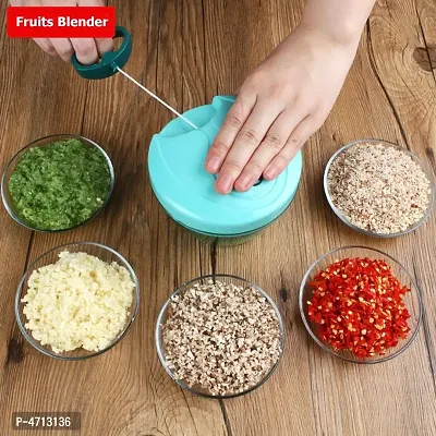 New Handy Mini Plastic Chopper with 3 Blades (450 ML) - Pack of 1