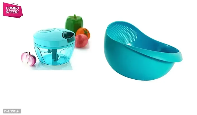 Big Rice Strainer Combo with chopper(Multicolor) - Pack of 2