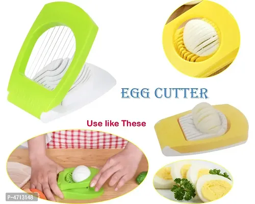 - Egg Cutter, Egg Slicer, Boiled Eggs Cutter, Stainless Steel Cutting Wires, Multi Purpose Slicer - Pack of 1-thumb2