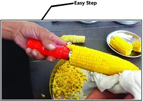 Plastic Corn Cutter, Two Pieces, Colour May Vary Colour-thumb2