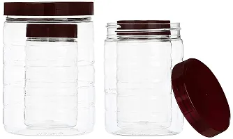 Useful Plastic Premium Zig-Zag Kitchen Storage Jars Containers - Set of 12-thumb3