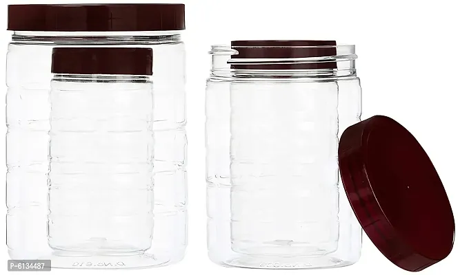 Useful Plastic Premium Zig-Zag Kitchen Storage Jars Containers - Set of 12-thumb4