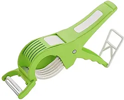 2 in 1 Plastic Vegetable Cutter 5 Blades With Manual Juicer And Apple Cutter-thumb3