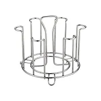 Stainless Steel Glass Holder for 6 Glasses for Kitchen/Dining Table-thumb2