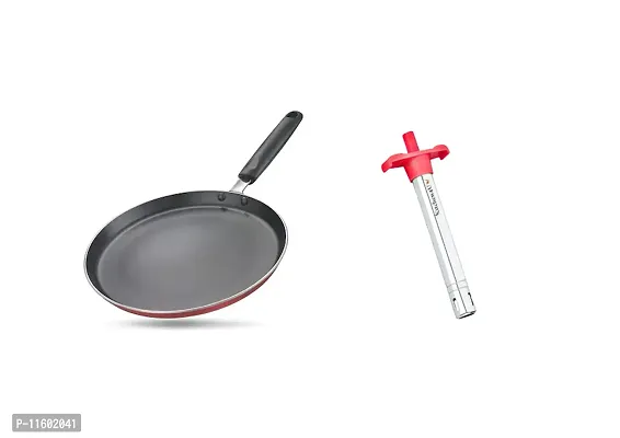 Sturdy Premium Non-Stick Tawa, 270 mm Diameter, 2.2 mm Thickness, ISI Marked With Lighter-thumb0