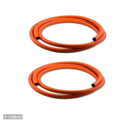 Two High Quality ISI Marked LPG Hose Flexible Gas Pipe -Steel Wire Reinforced 1.5 Meter With Two Gas Lighter -Pack Of 4-thumb3