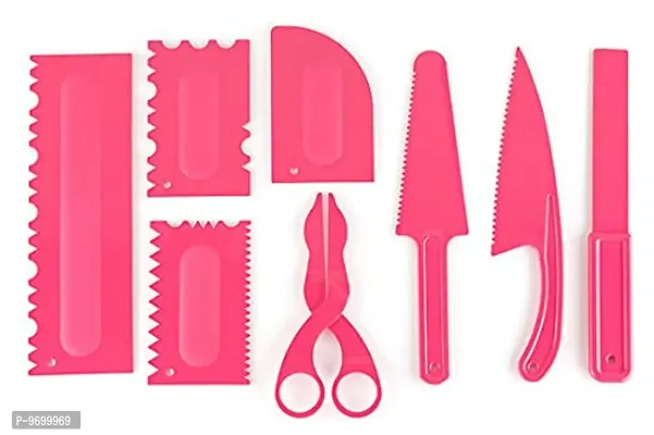 Sturdy MultiFunction Heavy Plastic Cake Icing Spatula Knife Set of 16 Pieces and Cake Scrapper Sculpting Tool Set for Icing Decoration-thumb4