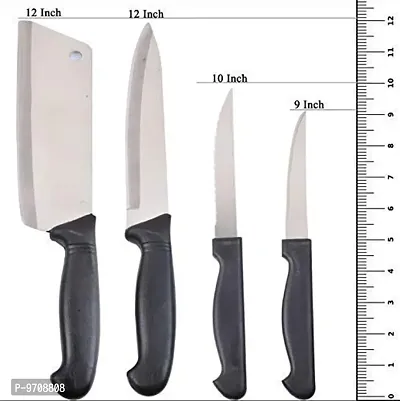Premium Steel Kitchen Knives Set,Standard Kitchen Knife/Vegetable Knife/Paring Knife, 4 Piece Set With Chopping Board, Knife Sets, Orange-thumb3