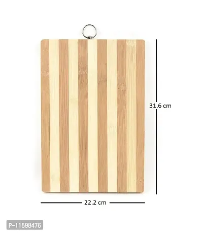 Premium Bamboo Chopping Board Cutting Board With Gas Lighter And Stainless Steel Vegetable Knife -Combo Of 3-thumb4