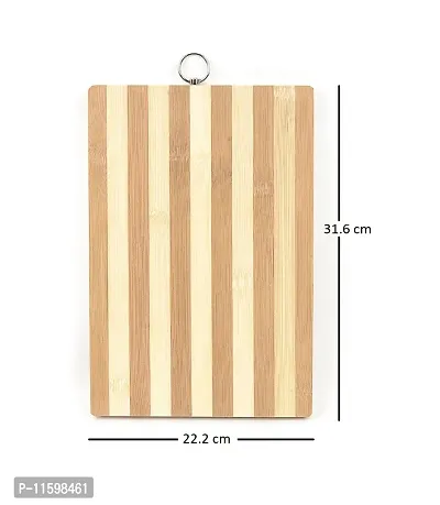 Premium Bamboo Chopping Board Cutting Board With Stainless Steel Vegetable Knife -Combo Of 2-thumb4