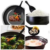 Sturdy  3 Pcs Cooking And Serving Set, Nonstick Heat Resistant Kitchen Serving Set, Slotted Turner, Skimmer, Spoon With Silicon Oil Spatula Brush, Set Of 5-thumb1