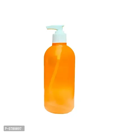 Premium Refillable Bottle Lotion Container Large Pump Plastic Shampoo Bottle Refillable Travel Bottle, Single Piece, Multicolor 500 ML