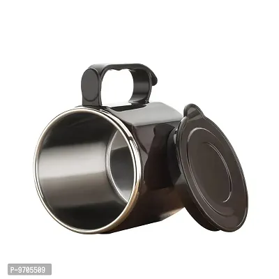 Stainless Steel Lid Cover Hot Coffee/Tea Mug Hot Insulated Double Wall Stainless Steel, 250 ML Coffee And Milk Cup With Lid - Multicolor, 1 Pc-thumb4