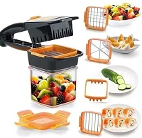 Power free With 5 In 1 Multifunction Vegetable Dicer -Set Of Two, Multi Colour-thumb1