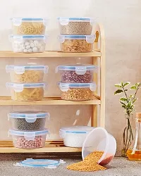 Unbreakable Transparent Air Tight Plastic Containers Set for Kitchen Storage 450ml Kitchen Container, Storage Containers, Container Sets, Plastic Grocery Container(set of 2)-thumb2