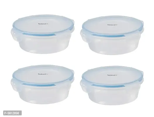 Unbreakable Transparent Air Tight Plastic Containers Set for Kitchen Storage 450ml Kitchen Container, Storage Containers, Container Sets, Plastic Grocery Container(set of 4)