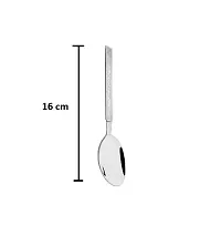 Stainless Steel Table Spoon for Tea, Coffee, Sugar, Condiments  Spices - Set of 6-thumb1