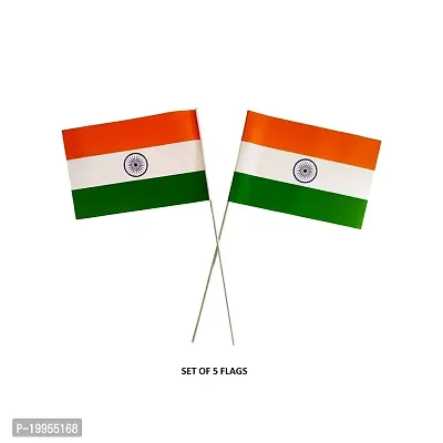 Indian National Flag, Handy Flag for independence day and Republic Day, Tricolor ,Tiranga, Paper Flag set of 5 pcs