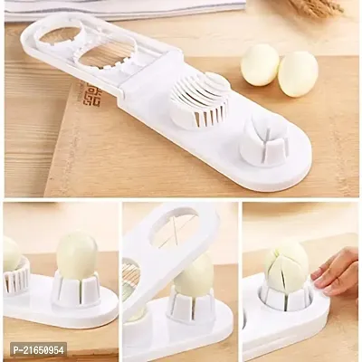 2 in 1 ABS Plastic Boiled Egg Wedge Cutter and Round Slicer (Pack Of 1)-thumb2