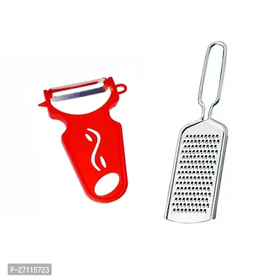 Premium Quality Y shape Peeler with SS Cheese Grater, pack of two, multicolor, for kitchen (color may vary)
