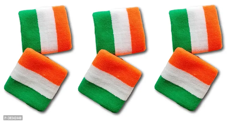 Tricolor Wrist Band for Independence Day - Set of 6-thumb0