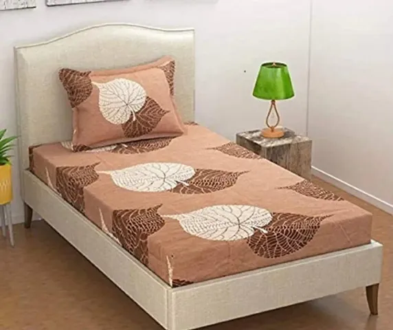 Glace Cotton Single Bedsheet with 1 Pillow Cover