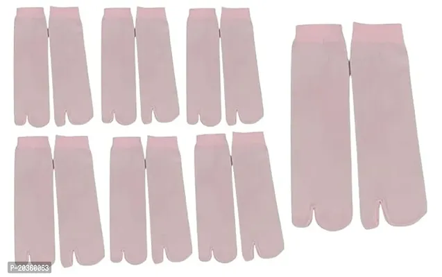 Om Fashion Women  Girl  Ultra-Thin Transparent Nylon Ankle Length Summer Pink Socks (Pack of 7 Pair)