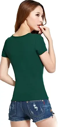 RTYLESTYLE Women's Classic T-Shirts (X-Large, Green)-thumb1