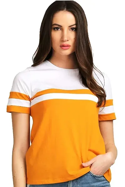 2 STRIPED TRENDY HALF SLEEVES TEES