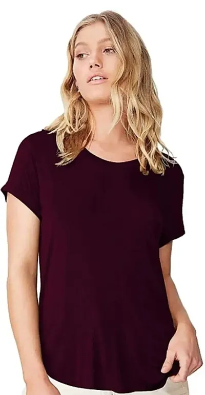 Fancy Glamorous Women's plain T-shirt