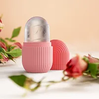 Jensi Enterprise Ice Roller For Face Women skin glowing facial massage leakproof roller (Pink color)-thumb1