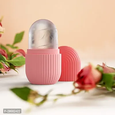Jensi Enterprise Ice Roller For Face Women skin glowing facial massage leakproof roller (Pink color)-thumb2