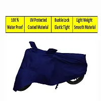 Water Proof Two Wheeler Cover for Royal Enfield Twin Spark (Navy)-thumb1