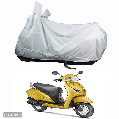 Water Proof German Coated White Two Wheeler Cover for Piaggio Fusion