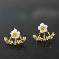 CoolWool Flower Shining Earrings  Studs for Women and Girls-thumb2