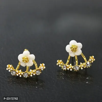 CoolWool Flower Shining Earrings  Studs for Women and Girls-thumb4