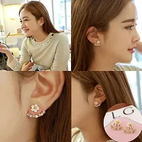 CoolWool Flower Shining Earrings  Studs for Women and Girls-thumb3