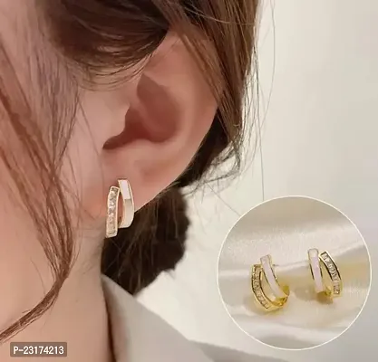 CoolWool Lovely Style Stud Earring Color- Gold-thumb0